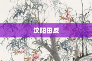汶阳田反【汶阳田反的意思】- 成语大全