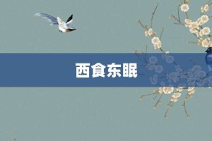 西食东眠【西食东眠的意思】- 成语大全