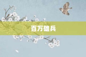 百万雄兵【百万雄兵的意思】- 成语大全