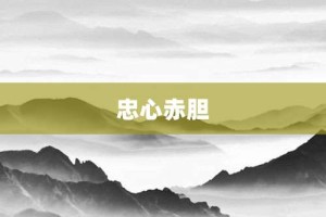 忠心赤胆【忠心赤胆的意思】- 成语大全