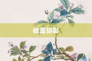 欲盖弥彰【欲盖弥彰的意思】- 成语大全