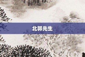 北郭先生【北郭先生的意思】- 成语大全