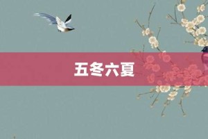 五冬六夏【五冬六夏的意思】- 成语大全