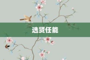 选贤任能【选贤任能的意思】- 成语大全