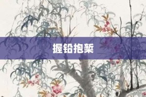 握铅抱椠【握铅抱椠的意思】- 成语大全