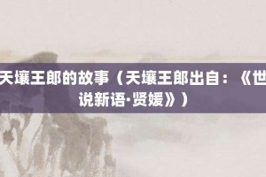 天壤王郎的故事（天壤王郎出自：《世说新语·贤媛》）_成语故事 菊江历史网