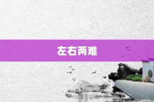 左右两难【左右两难的意思】- 成语大全