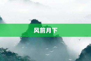 风前月下【风前月下的意思】- 成语大全