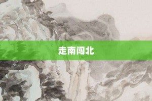 走南闯北【走南闯北的意思】- 成语大全