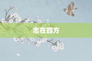 志在四方【志在四方的意思】- 成语大全