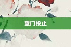 望门投止【望门投止的意思】- 成语大全