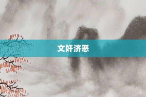 文奸济恶【文奸济恶的意思】- 成语大全