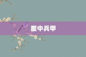 腹中兵甲【腹中兵甲的意思】- 成语大全