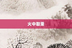 火中取栗【火中取栗的意思】- 成语大全