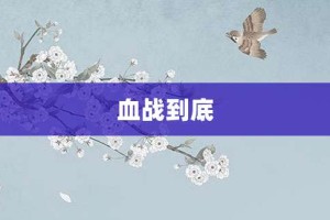 血战到底【血战到底的意思】- 成语大全