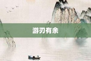 游刃有余【游刃有余的意思】- 成语大全