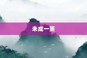 未成一篑【未成一篑的意思】- 成语大全