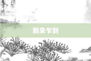 新来乍到【新来乍到的意思】- 成语大全