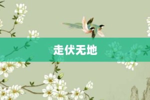走伏无地【走伏无地的意思】- 成语大全