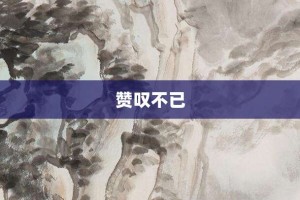 赞叹不已【赞叹不已的意思】- 成语大全