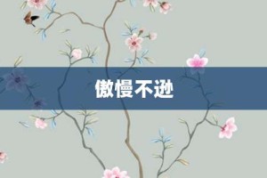 傲慢不逊【傲慢不逊的意思】- 成语大全