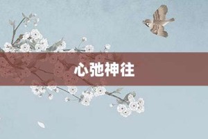 心弛神往【心弛神往的意思】- 成语大全